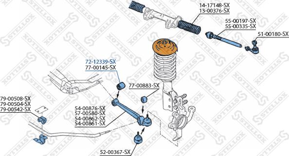 Stellox 72-12339-SX - Piekare, Šķērssvira adetalas.lv