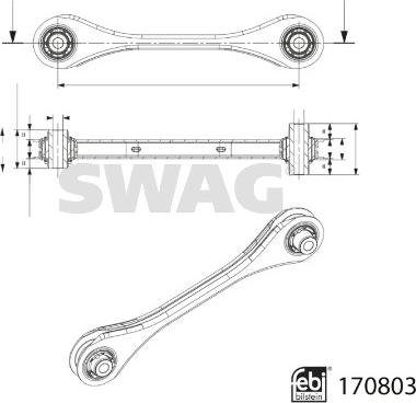 Swag 33 10 0557 - Neatkarīgās balstiekārtas svira, Riteņa piekare adetalas.lv