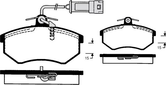 Japanparts JPA-0903 - Bremžu uzliku kompl., Disku bremzes adetalas.lv