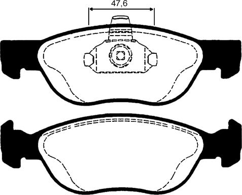 DJ Parts BP2547 - Bremžu uzliku kompl., Disku bremzes adetalas.lv