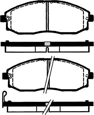 Japanparts PAH02MK - Bremžu uzliku kompl., Disku bremzes adetalas.lv