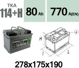 Technika TKA114+H - Startera akumulatoru baterija adetalas.lv