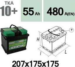 Technika TKA10+ - Startera akumulatoru baterija adetalas.lv