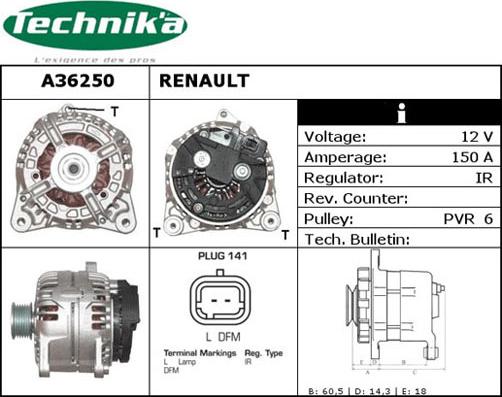 Technika A36250 - Ģenerators adetalas.lv