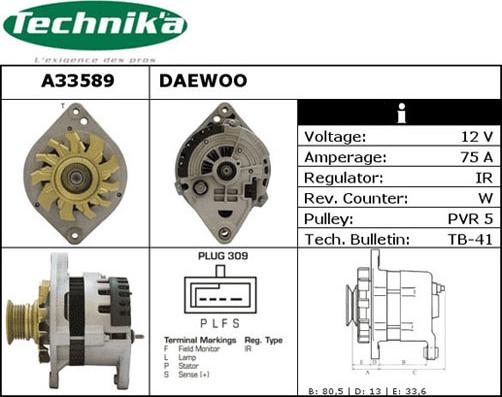 Technika A33589 - Ģenerators adetalas.lv