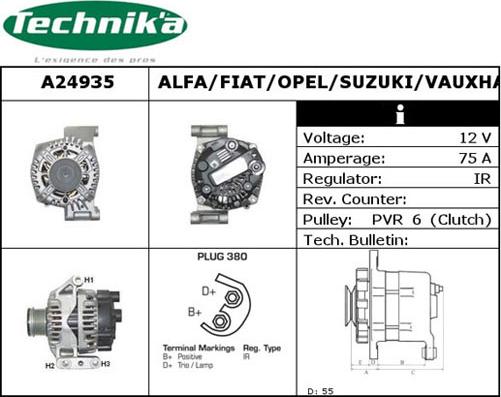 Technika A24935 - Ģenerators adetalas.lv