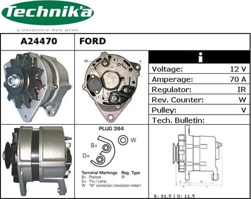 Technika A24470 - Ģenerators adetalas.lv