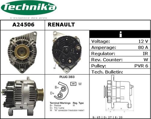 Technika A24506 - Ģenerators adetalas.lv