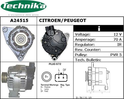 Technika A24515 - Ģenerators adetalas.lv