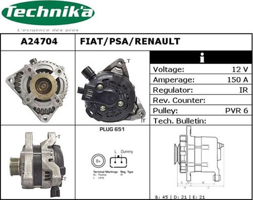 Technika A24704 - Ģenerators adetalas.lv