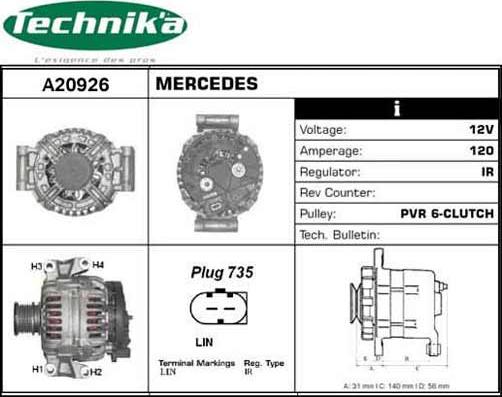 Technika A20926 - Ģenerators adetalas.lv