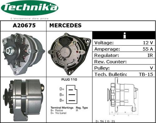 Technika A20675 - Ģenerators adetalas.lv