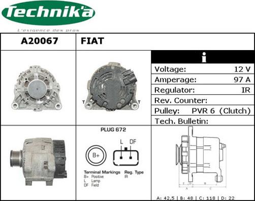 Technika A20067 - Ģenerators adetalas.lv