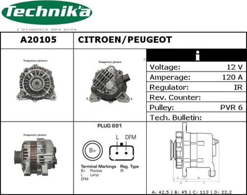 Technika A20105 - Ģenerators adetalas.lv