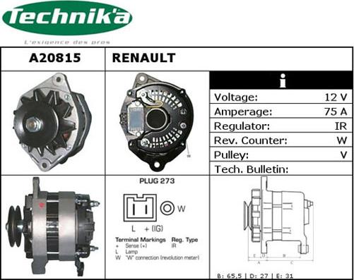 Technika A20815 - Ģenerators adetalas.lv