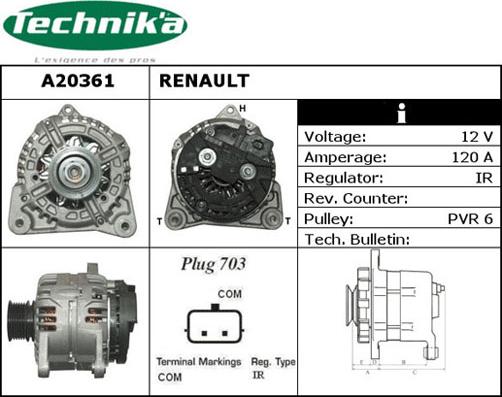 Technika A20361 - Ģenerators adetalas.lv