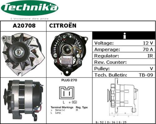 Technika A20708 - Ģenerators adetalas.lv