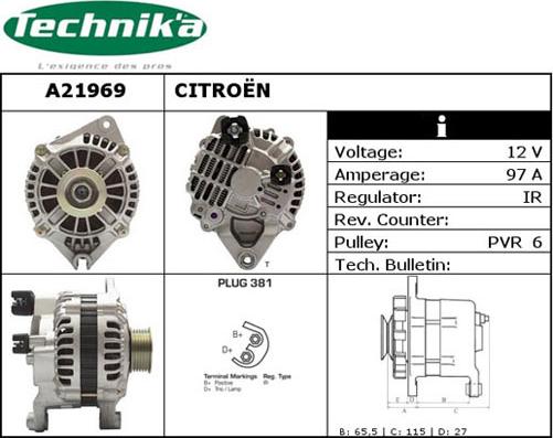 Technika A21969 - Ģenerators adetalas.lv