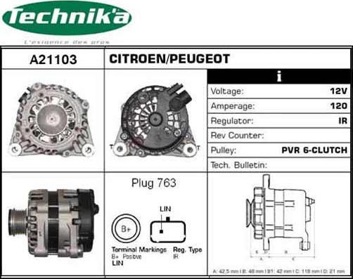 Technika A21103 - Ģenerators adetalas.lv