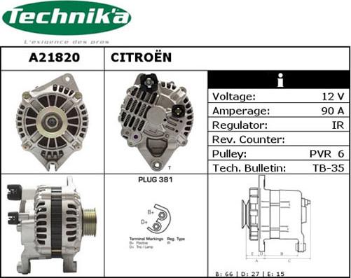 Technika A21820 - Ģenerators adetalas.lv