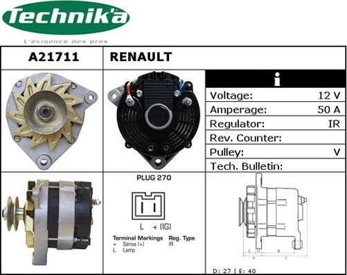 Technika A21711 - Ģenerators adetalas.lv