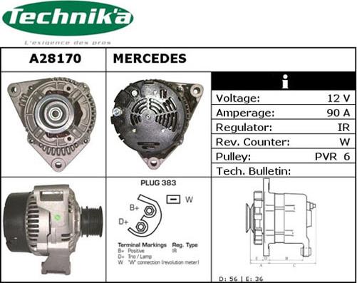 Technika A28170 - Ģenerators adetalas.lv