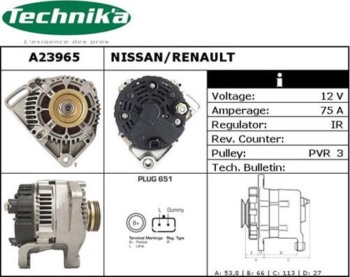 Technika A23965 - Ģenerators adetalas.lv