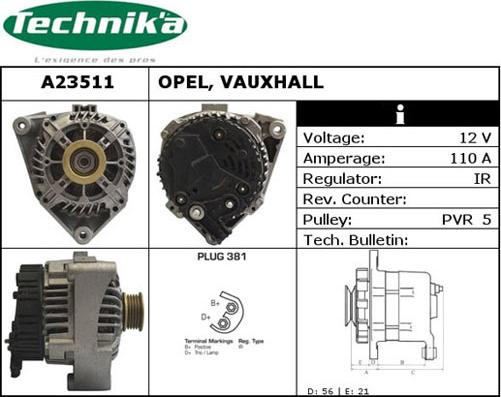 Technika A23511 - Ģenerators adetalas.lv