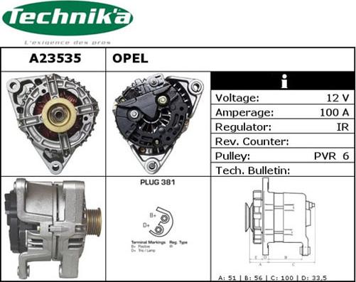 Technika A23535 - Ģenerators adetalas.lv