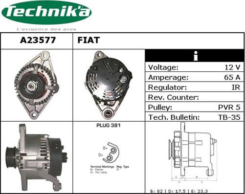 Technika A23577 - Ģenerators adetalas.lv