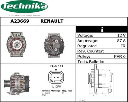 Technika A23669 - Ģenerators adetalas.lv