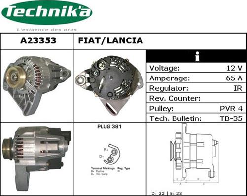 Technika A23353 - Ģenerators adetalas.lv