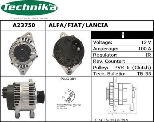 Technika A23750 - Ģenerators adetalas.lv