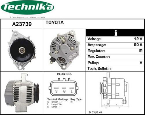 Technika A23739 - Ģenerators adetalas.lv