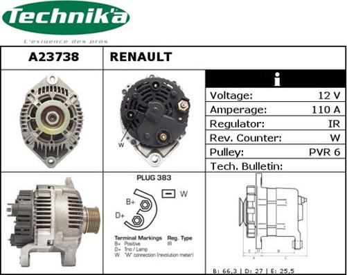 Technika A23738 - Ģenerators adetalas.lv