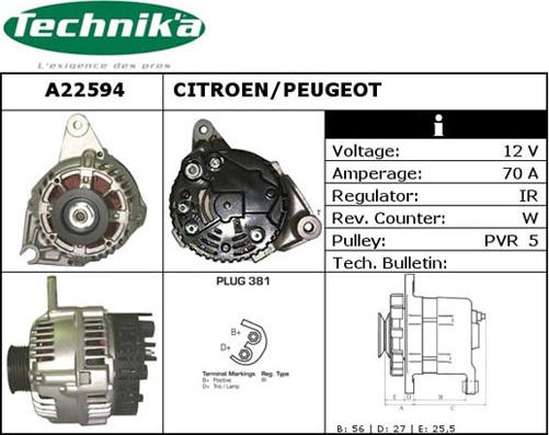 Technika A22594 - Ģenerators adetalas.lv