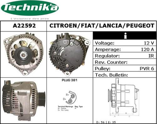 Technika A22592 - Ģenerators adetalas.lv