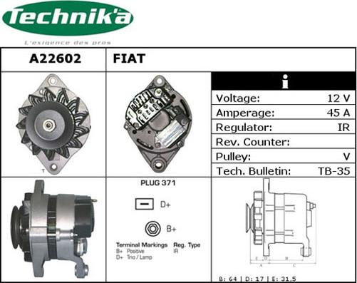 Technika A22602 - Ģenerators adetalas.lv