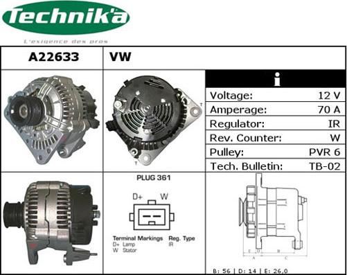 Technika A22633 - Ģenerators adetalas.lv