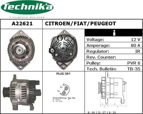 Technika A22621 - Ģenerators adetalas.lv