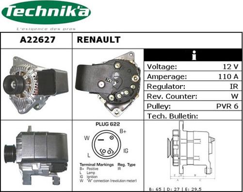 Technika A22627 - Ģenerators adetalas.lv