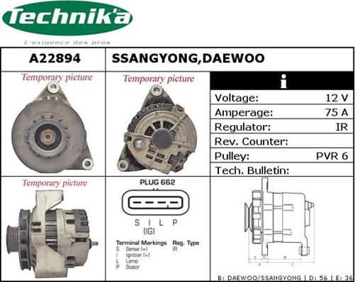 Technika A22894 - Ģenerators adetalas.lv