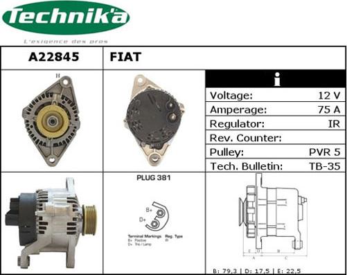 Technika A22845 - Ģenerators adetalas.lv