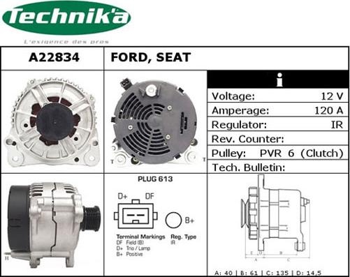 Technika A22834 - Ģenerators adetalas.lv