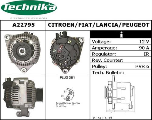 Technika A22795 - Ģenerators adetalas.lv