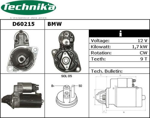 Technika D60215 - Starteris adetalas.lv