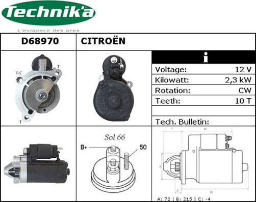 Technika D68970 - Starteris adetalas.lv