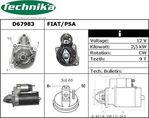 Technika D67983 - Starteris adetalas.lv