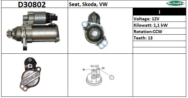 Technika D30802 - Starteris adetalas.lv