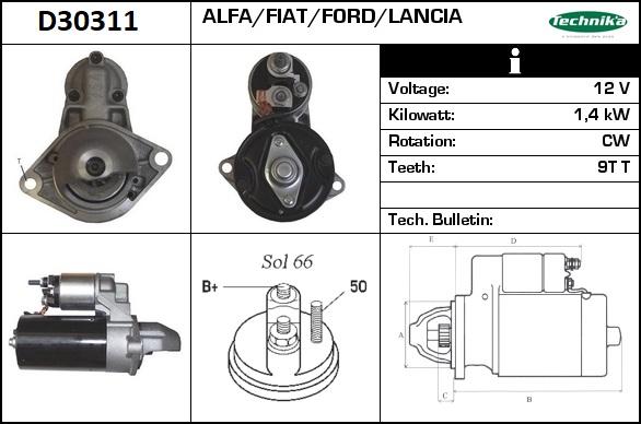 Technika D30311 - Starteris adetalas.lv